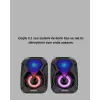 2+1 RGB LED Işıklı Güçlü Bas Sistemli Bilgisayar Hoparlörü