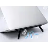 2 Kademeli Katlanabilir ve Yapışkanlı Laptop Standı Siyah