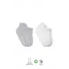 2Li Sneakers Kaymaz Basic Penye Çorap 20103 Gri Beyaz