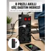 2 Metre Güçlü Çoklu Priz 8 Soket Yeni Nesil