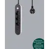 2 Metre Kablolu 3 USB Portlu Anahtarlı Üçlü Priz