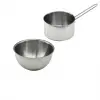 2 Parça Sütlük ve Sosluk Seti - 14 cm ve 17 cm - Paslanmaz Çelik