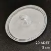 20 Adet Şeffaf Yuvarlak 3 Cm Çaplı Güçlü Disk Yapışkanlar Bx40