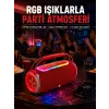 20W Güçlü Ses Çift Sürücülü RGB LED Işıklı Bluetooth 5.3 Hoparlör