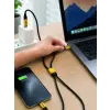 240W Çoklu Şarj Kablosu Type-C Lightning Micro USB Örgü Kablo