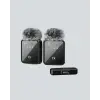 2’li Kablosuz Yaka Mikrofonu Type-C ve Lightning Uyumlu Profesyonel Set