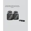 2’li Kablosuz Yaka Mikrofonu Type-C ve Lightning Uyumlu Profesyonel Set