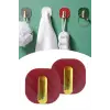 2li Yapışkanlı Retro Askılık Dolap Kapak Kulpu Kırmızı Bx40