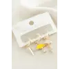 3 Adet Bulut Şimşek Zirkon Taşlı Küpe