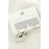 3 Adet Kalp İnci Zirkon Taşlı Küpe