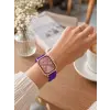 3 Kordonlu Rose Gold Kasalı Kadın Akıllı Saat Seti