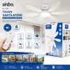 3 Led Aydınlatmalı - Sessiz Çalışma 6 Kanat - Kumanda Tavan Vantilatör Sf-7708 Bx40