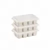 3lü Mini Buz Kalıbı - Küp Şekilli - Kapaklı - Plastik