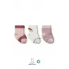 3Lü Penye Rainbow Soket Çorap BS10113 Pudra