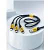 3ü 1 Arada USB Şarj Kablosu 240W Hızlı Şarj ve Veri Aktarım Kablosu