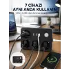 3 USB Çıkışlı 4’lü Akıllı Priz 2500W 2 Metre Kablo
