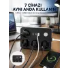 3 USB Çıkışlı 4’lü Akıllı Priz 2500W 2 Metre Kablo