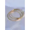 316L Çelik Gold Renk 3lü Ajda Model Kadın 60 mm Bilezik