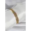 316L Çelik Gold Renk 3lü Kadın Bileklik