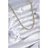 316L Çelik Gold Renk 60 cm Burgu Model Kadın Kolye