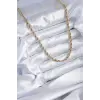 316L Çelik Gold Renk 60 cm Burgu Model Kadın Kolye 5886