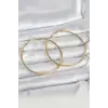 316L Çelik Gold Renk 60 mm Halka Kadın Küpe