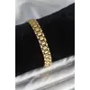 316L Çelik Gold Renk 9 mm Kalınlık Erkek Bileklik