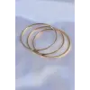 316L Çelik Gold Renk Ajda Model Kadın 65 mm Bilezik