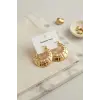 316L Çelik Gold Renk Bohem Halka Model Küpe