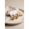 316L Çelik Gold Renk Bombeli Kroasan Model Küpe
