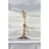 316L Çelik Gold Renk Charmlı Kadın Bileklik 5886