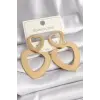 316L Çelik Gold Renk Kalp Model Kadın Küpe