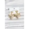 316L Çelik Gold Renk Kalp Model Kadın Küpe