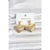 316L Çelik Gold Renk Kalp Model Kadın Küpe