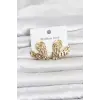 316L Çelik Gold Renk Kalp Model Kadın Küpe