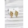 316L Çelik Gold Renk Motif Model Kadın Küpe