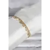 316L Çelik Gold Renk Pullu Model Kadın Bileklik