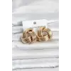 316L Çelik Gold Renk Sarmal Model Kadın Küpe