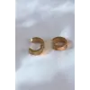 316L Çelik Gold Renk Sıkıştırmalı Erkek Küpe 5886