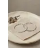 316L Çelik Gümüş Renk 46 mm Halka Küpe