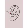 316L Çelik Gümüş Renk Çivi Model Piercing 5886