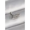 316L Çelik Gümüş Renk Zirkon Taşlı Dal Tragus Piercing