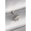 316L Çelik Gümüş Renk Zirkon Taşlı Güneş Tragus Piercing