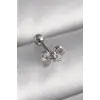 316L Çelik Gümüş Renk Zirkon Taşlı Kurdele Tragus Piercing