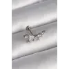 316L Çelik Gümüş Renk Zirkon Taşlı Tragus Piercing
