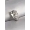 316L Çelik Gümüş Renk Zirkon Taşlı Tragus Piercing