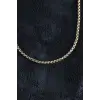 316L Çelik Örme Zincir Model Gold Renk Erkek Kolye 5886