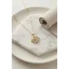 316L Çelik Zincir Gold Renk Crown Model Kolye