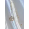 316L Çelik Zincir Gold Renk Lotus Model Kolye