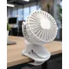 360 Derece Dönebilen Mandallı Şarjlı Mini Masa Fanı